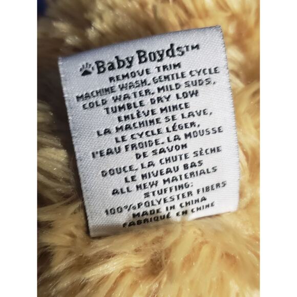 Baby Boyds Collection Nascar Limited Edition Bear Soft Stuffed Plush Baby Rattle - Picture 5 of 6